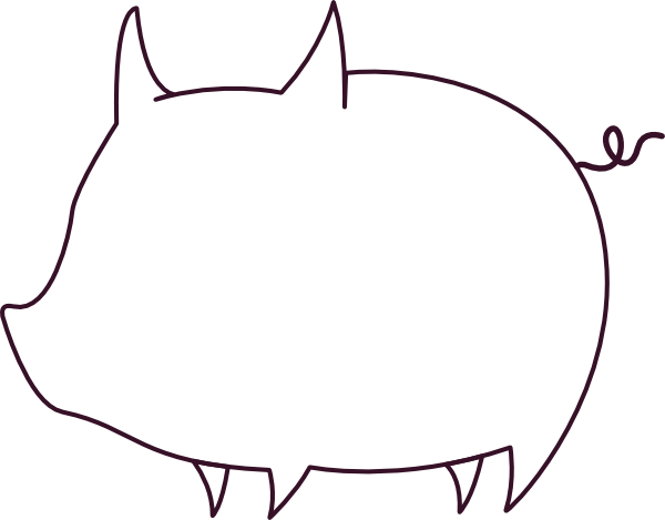 clipart drawing of a pig - photo #20