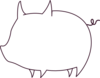 Pig Outline Clip Art