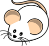 White Field Mouse Clip Art