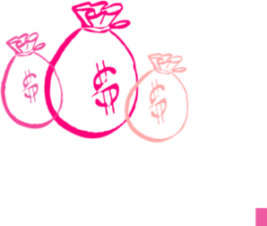 Pink Money Bag Clip Art at Clker.com - vector clip art online, royalty