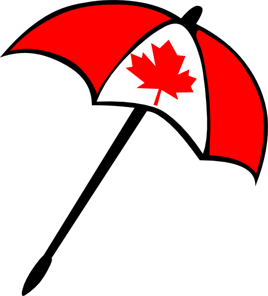 clip art umbrella. Canada Flag Umbrella clip art