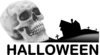 Skull In Graveyard Clip Art