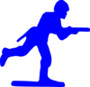 Blue Toy Soldier Clip Art