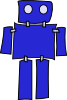 Blue Robot Clip Art