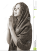 Praying Woman Clipart Image