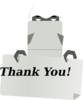 Robot With Thank You Sign Clip Art