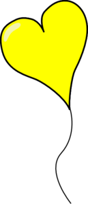 Yellow Heart Balloon Clip Art