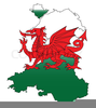 Welsh Dragon Flag Clipart Image