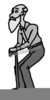 Grouchy Old Man Clipart Image