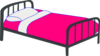 Pink Bed Clip Art