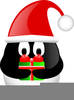 Flamingo With Santa Hat Clipart Image