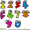 Funky Numbers Clipart Image