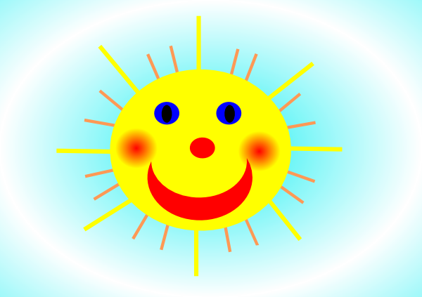 clip art sun. Smiling Sun clip art
