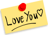 Thumbtack Note Love You Clip Art