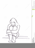 Lonely Woman Clipart Image