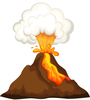 Volcano Erupting Clipart Image