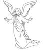 Lineart Nativity Clipart Image