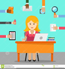 Tired Secretary Clipart Image