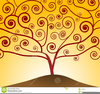 Art Nouveau Trees Clipart Image