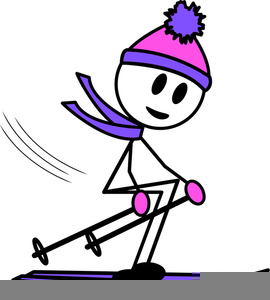 Snow Skiing Animated Clipart Image