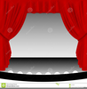Red Curtains Clipart Image
