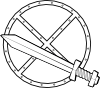 Jonadab Round Sword And Shield Clip Art