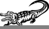 Free Alligator Clipart Black And White Image