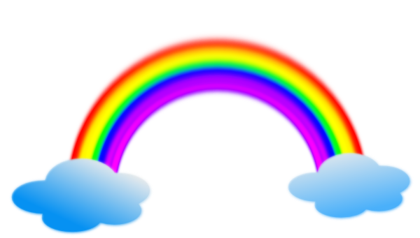 free clipart rainbow with clouds - photo #25
