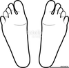 Black White Feet Clipart Image