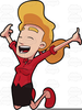 Woman Jumping For Joy Clipart Image