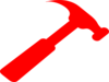 Red Hammer Clip Art