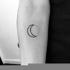 Waxing Moon Tattoo Image