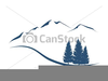 Mountains And River Clipart Image