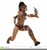 Female Warrior Clipart Image