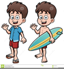 Surfers Clipart Image