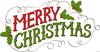 Glitter Christmas Clipart Image