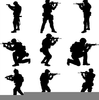 Free Army Silhuoette Clipart Image