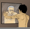Old Man Mirror Image