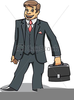 Guy With Briefcase Clipart Image