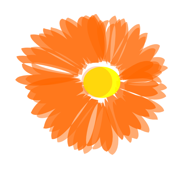 orange flower clip art free - photo #1