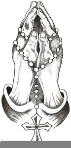 Praying Rosary Sketch Image