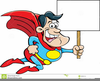 Flying Superhero Clipart Image