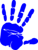 Blue Hand Print Clip Art