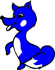 Dark Blue Fox Kid Clip Art