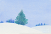 Snowy Landscape Clipart Image