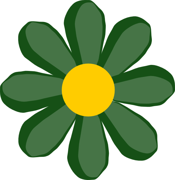 green flower clip art - photo #9