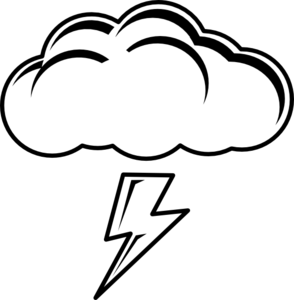 Thundercloud Bw Clip Art at  - vector clip art online, royalty  free & public domain