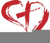 Cross Inside Heart Clipart Image