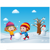 Free Clipart Children Playing Snow Image