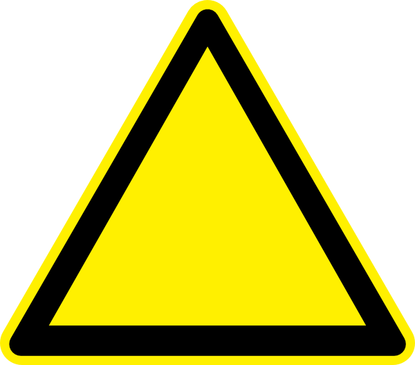 yellow triangle clip art - photo #4